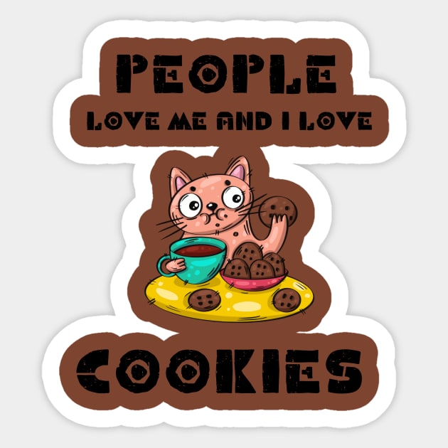 People love me and i love cookies Sticker by NICHE&NICHE